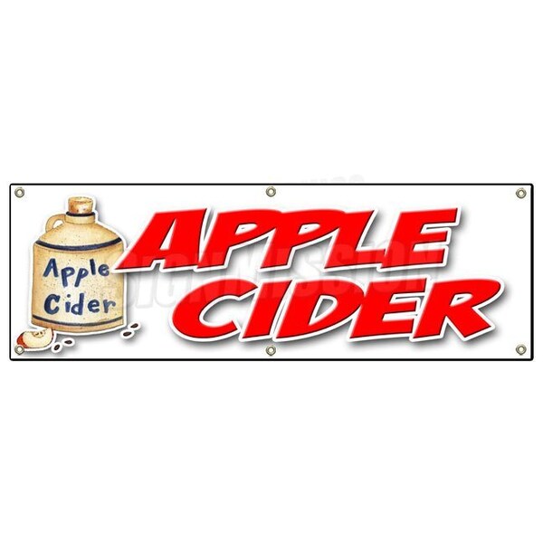APPLE CIDER BANNER SIGN fresh orchard produce picked homemade ripe